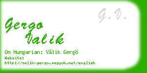 gergo valik business card